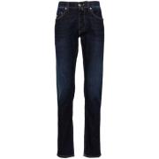 Tramarossa Indigo Blue Denim Jeans Slim Cut Blue, Herr