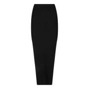 Rick Owens Högmidjat Stickad Kjol Black, Dam