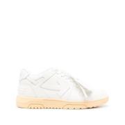 Off White Vita Lädersneakers med Pil Motiv White, Herr