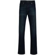 7 For All Mankind Blå Denim Tapered Leg Jeans Blue, Herr