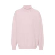 Dries Van Noten Ljusrosa Merinoullstickad Tröja Pink, Herr