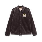 Deus Ex Machina Antracit Corduroy Jacka med Faux-Shearling Foder Gray,...