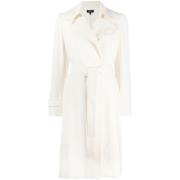 Theory Beige Bältes Trenchcoat White, Dam