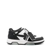 Off White Svart/Vita Läder Sneakers med Signatur Design Multicolor, Da...