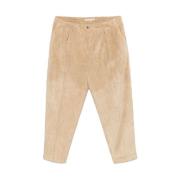 Briglia Beige Corduroy Tapered Leg Byxor Beige, Herr