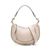 Isabel Marant Beige Läderpanel Handväska med Guldtonade Studs Beige, D...