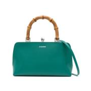 Jil Sander Smaragdgrön Kiss-Lock Handväska Green, Dam