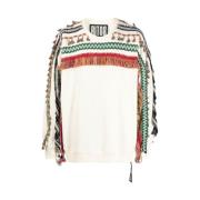 Ritos Broderad Sweatshirt Beige, Herr