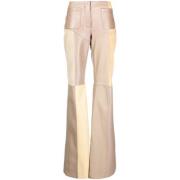 Marine Serre Wide Trousers Beige, Dam