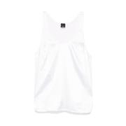 Pinko Vit Ärmlös Top med Scoop Neck White, Dam