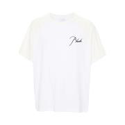 Rhude Vit Bomull Jersey Crew Neck T-shirt White, Herr