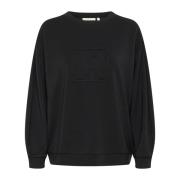 InWear Vincent Mono Sweatshirt med Cool Print Black, Dam