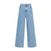 Martine Rose Hög Midja Wide Leg Jeans Blå Blue, Herr