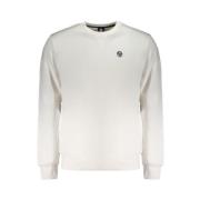 North Sails Borstad Bomullsweatshirt med Applique Logo White, Herr