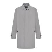 Kiton Grå Mackintosh-Stil Polyesterrock Gray, Herr