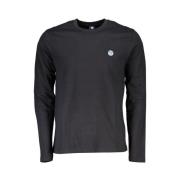 North Sails Svart Bomull Långärmad T-shirt Black, Herr