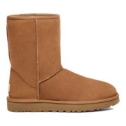 UGG Beige Sheepskin Suede Stövlar Beige, Dam