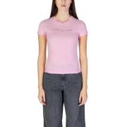 Tommy Jeans Multifärgad Bomull Damtoppar & T-shirt Pink, Dam