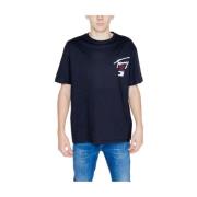 Tommy Jeans Svart Bomull Regenererad T-shirt Herr Höst/Vinter Kollekti...