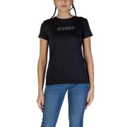 Guess Svart Bomull Dam T-shirt Black, Dam