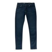 7 For All Mankind Blå-Svart Skinny Denim Jeans Blue, Herr