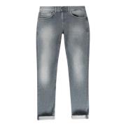 Dondup Slim-Fit Denim Jeans för Modern Look Gray, Herr