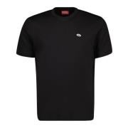 Diesel Svart Bomull T-shirt Höst-Vinter 2024 Black, Herr