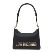 Love Moschino Mediumväskor Vår/Sommarkollektion Polyuretan Black, Dam