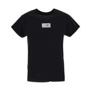 MM6 Maison Margiela Svart kortärmad bomull T-shirt Black, Dam