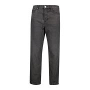 Ami Paris Tapered bomullstwill jeans Gray, Herr