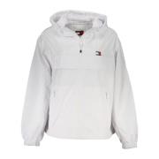 Tommy Hilfiger Sportig vit huva jacka med logotyp White, Dam