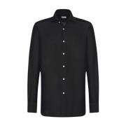 Kiton Denim Skjorta med Sportig Allure Black, Herr