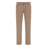 Boggi Milano Stretch Cotton Jeans Beige, Herr