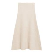 By Malene Birger Taktil Christina Kjol i Oyster Grey Beige, Dam