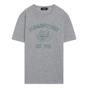 Dsquared2 Kortärmad rund hals T-shirt Gray, Herr