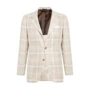 Kiton Ulltartanjacka Beige, Herr