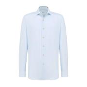 Kiton Bomull-Hampa Blandning Formell Skjorta Blue, Herr