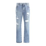 Dolce & Gabbana Vintage Straight Fit Bomulls Jeans Blue, Herr