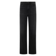 Rag & Bone Lätt Logan Mid Rise Jeans Black, Dam