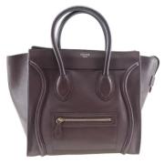 Celine Vintage Pre-owned Laeder handvskor Red, Dam