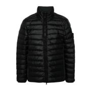 Stone Island Svart Nylon Pufferjacka Black, Herr