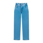 Anine Bing Slim Fit Jeans med Fem Fickor Blue, Dam