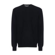 Comme des Garçons Svart Ull Oversized Tröja Black, Herr