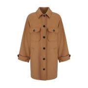 Woolrich Klassisk ulljacka med fickor Brown, Dam