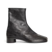 Maison Margiela Svarta Läder Tabi Ankelstövlar Black, Herr