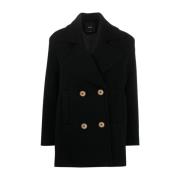 Pinko Double-Breasted Coats Black, Dam