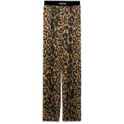 Tom Ford Animalier Brun Elastisk Midjbyxor Multicolor, Dam