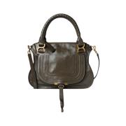 Chloé Blankt läder crossbodyväska Gray, Dam