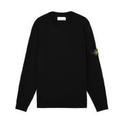 Stone Island Ren Ull Svart Tröja Black, Herr