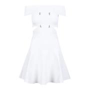 Alexander McQueen Elegant Damklänning Viskosblandning White, Dam